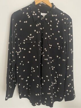 Equipment signature silk shirt L